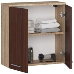 Шкафчик для ванной комнаты FIN 2D, темно-коричневый цена и информация | Шкафчики для ванной | kaup24.ee