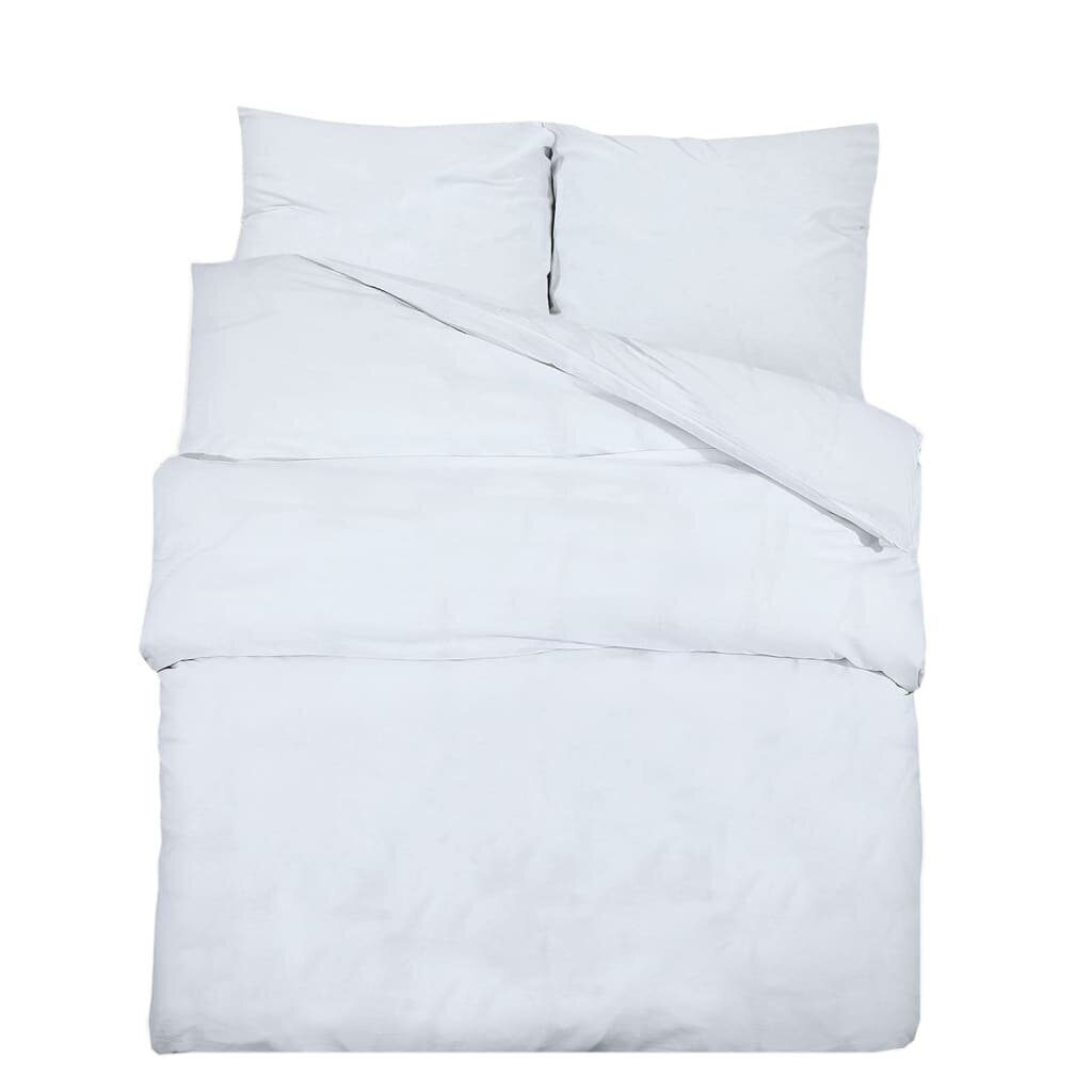 vidaXL voodipesukomplekt, valge, 140x200 cm hind ja info | Voodipesukomplektid | kaup24.ee