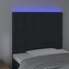 vidaXL LED-voodipeats, must, 80x5x118/128 cm, samet цена и информация | Кровати | kaup24.ee