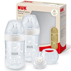 Nuk Nature Sense Twin pudelikomplekt | 0-6 kuud | 2 Anti-Colic pudelit (260 ml) temperatuuri kontrollnäidikuga hind ja info | Lutipudelid ja aksessuaarid | kaup24.ee