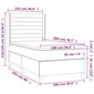 vidaXL kontinentaalvoodi madrats, LED, roosa, 100x200 cm, samet hind ja info | Voodid | kaup24.ee