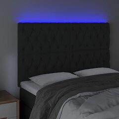 vidaXL LED-voodipeats, must, 160x7x118/128 cm, samet цена и информация | Кровати | kaup24.ee