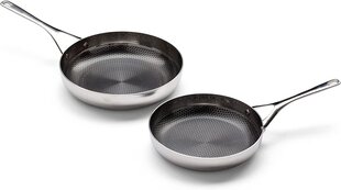 Crowd Cookware - Сковороды Blackbeard - Набор сковородок - Ø 24 + 28 см - Не прилипает и не царапается - Подходит для всех типов плит - Нержавеющая сталь - Можно мыть в посудомоечной машине и использовать в духовке цена и информация | Cковородки | kaup24.ee