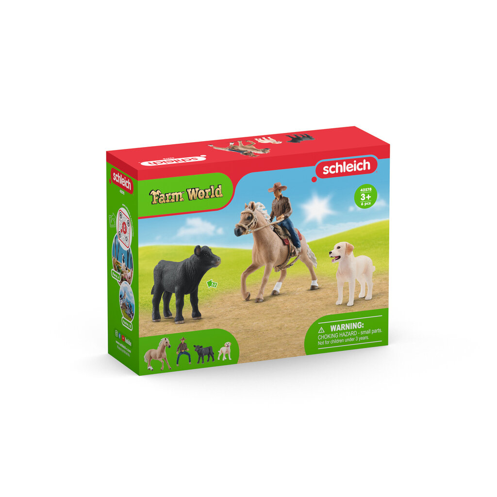 Vesterni ratsur Schleich Farm World цена и информация | Poiste mänguasjad | kaup24.ee