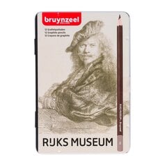 Grafiitpliiatsite komplekt Bruynzeel «Rijks Museum» Rembrandt «Autoportree» 12 tk, metallkarbis hind ja info | Kunstitarbed, voolimise tarvikud | kaup24.ee