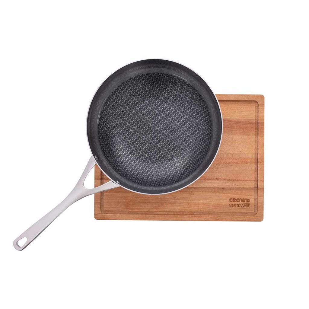 Lõikelaud aurutatud pöögipuust Crowd Cookware - Mugavate käepidemetega, mahlasoonega - 40 x 30 mm hind ja info | Lõikelauad | kaup24.ee