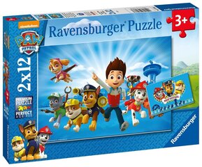 Головоломка Ravensburger Paw Patrol (Щенячий патруль), 2х12 дет. цена и информация | Пазлы | kaup24.ee