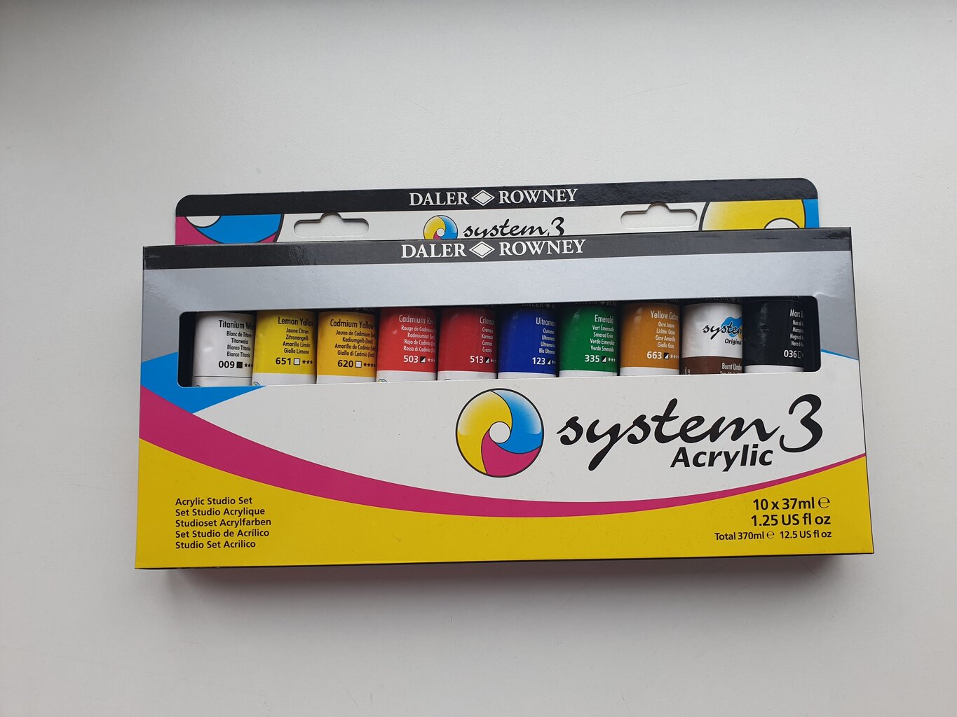 Akrüülvärvide komplekt System 3 Studio Daler Rowney, 10 värvi, igaüks 37 ml hind ja info | Kunstitarbed, voolimise tarvikud | kaup24.ee