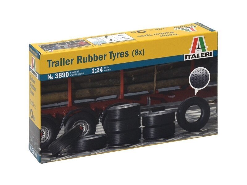 Italeri - Trailer Rubber Tyres, 1/24, 3890 hind ja info | Poiste mänguasjad | kaup24.ee