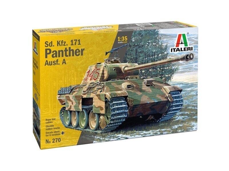 Italeri - Sd.Kfz.171 Panther Ausf. A, 1/35, 0270 hind ja info | Klotsid ja konstruktorid | kaup24.ee