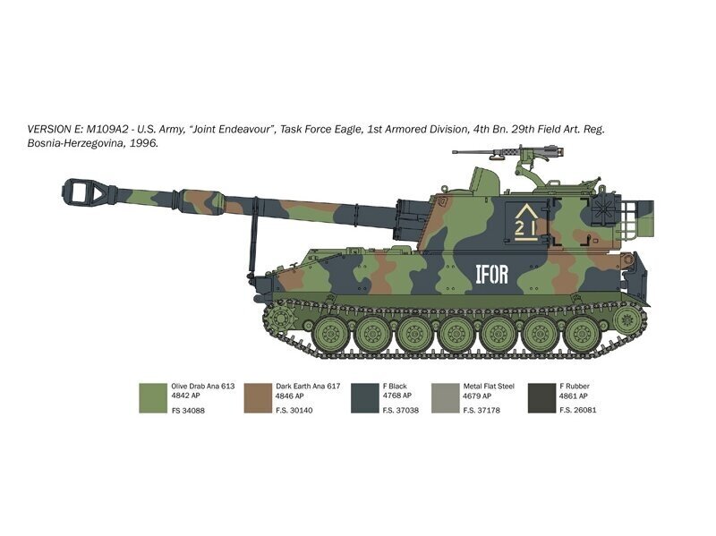 Italeri - M109 A2/A3/G, 1/35, 6589 hind ja info | Klotsid ja konstruktorid | kaup24.ee