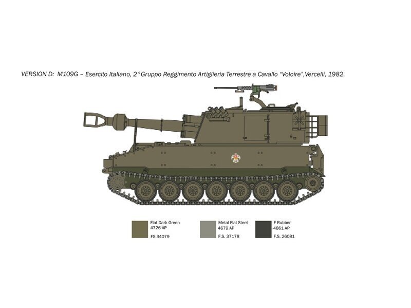 Italeri - M109 A2/A3/G, 1/35, 6589 hind ja info | Klotsid ja konstruktorid | kaup24.ee