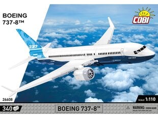 COBI - Plastkonstruktorid Boeing 737-8, 1/110, 26608 цена и информация | Конструкторы и кубики | kaup24.ee