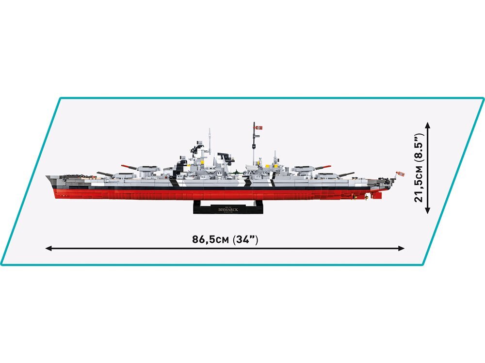 COBI - Plastkonstruktorid Battleship Bismarck - Executive Edition, 1/300, 4840 цена и информация | Klotsid ja konstruktorid | kaup24.ee