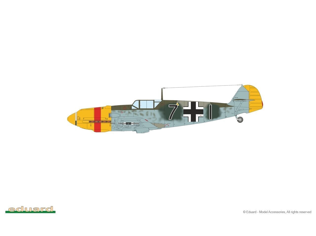 Eduard - Messerschmitt Bf 109E-4 Profipack, 1/72, 7033 цена и информация | Klotsid ja konstruktorid | kaup24.ee