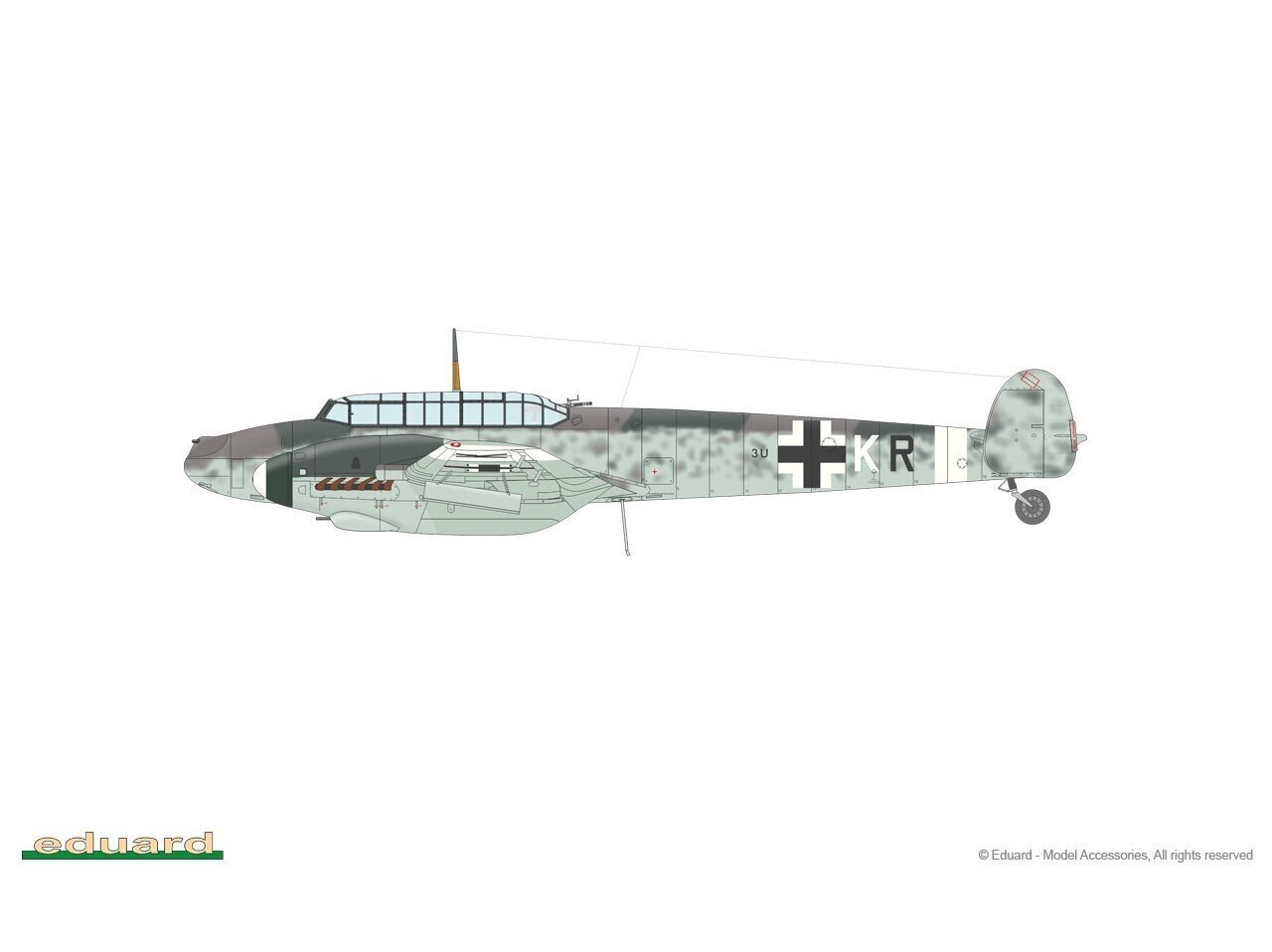 Eduard - Messerschmitt Bf 110G-2 Weekend edition, 1/72, 7468 hind ja info | Klotsid ja konstruktorid | kaup24.ee