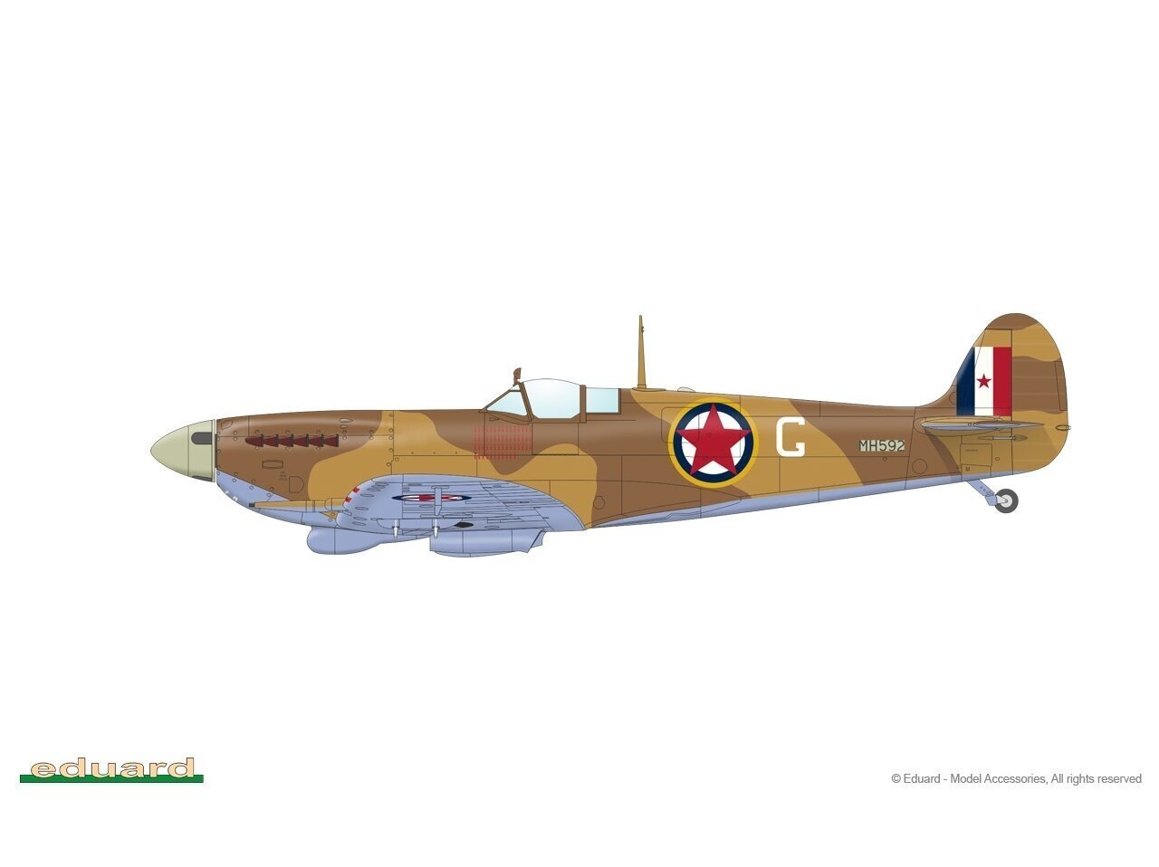 Eduard - Spitfire Mk.Vc TROP Profipack, 1/48, 82126 hind ja info | Klotsid ja konstruktorid | kaup24.ee