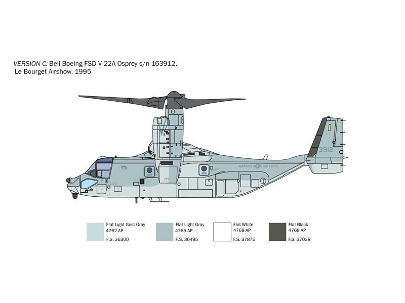 Italeri - V-22 A Osprey, 1/72, 1463 цена и информация | Klotsid ja konstruktorid | kaup24.ee