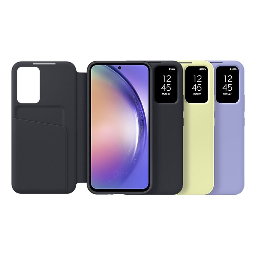 Telefoniümbris Smart View Wallet Case telefonile Samsung Galaxy A54, must цена и информация | Telefoni kaaned, ümbrised | kaup24.ee