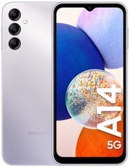 Samsung Galaxy A14 5G Dual SIM 4/128GB Silver SM-A146PZSGEUB цена и информация | Мобильные телефоны | kaup24.ee