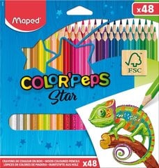 Цветные карандаши MAPED "Color`Peps" 48 штуки FSC цена и информация | Принадлежности для рисования, лепки | kaup24.ee