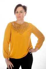 Блузка с кружевной кокеткой цена и информация | Женские блузки, рубашки | kaup24.ee