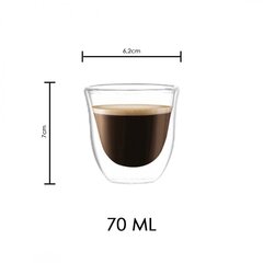 Termokohvitassid espresso 70ml, 6 tk. цена и информация | Стаканы, фужеры, кувшины | kaup24.ee