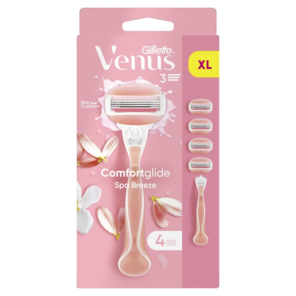 Raseerimiskomplekt naistele Gillette Venus ComfortGlide Spa Breeze, 4 tk. hind ja info | Raseerimisvahendid | kaup24.ee