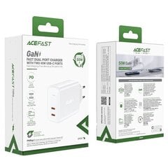 Адаптер питания ACEFAST 2 x USB-C QC4.0 PD (45W) - Белый цена и информация | Зарядные устройства для телефонов | kaup24.ee