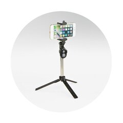 Statiivi ja kaugjuhtimispuldiga selfiepulk - Must hind ja info | Selfie sticks | kaup24.ee