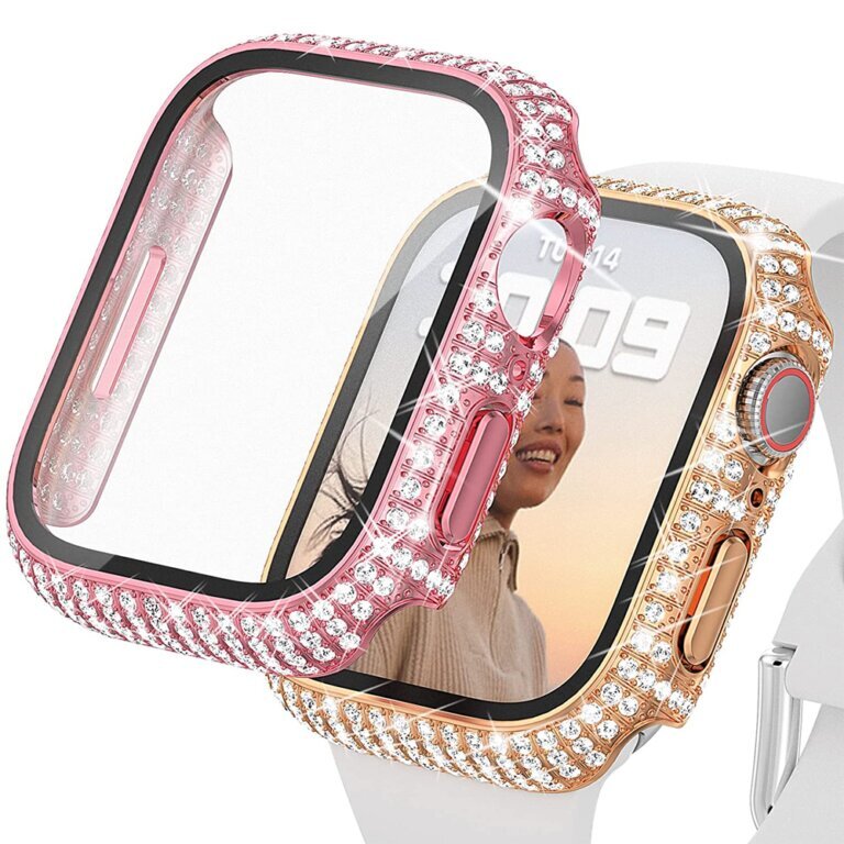 Sparkle Apple Watch Ümbris - Rose Pink - 40mm hind ja info | Nutikellade ja nutivõrude tarvikud | kaup24.ee