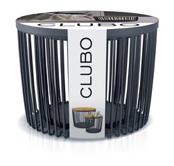 Набор из 2-х универсальных корзин CLUBO с бамбуковыми крышками 50+100 л цвета антрацит цена и информация | Ящики для вещей | kaup24.ee
