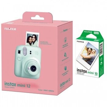 Fujifilm Instax Mini 12, Mint Green + Instax Mini (10 шт.) цена и информация | Фотоаппараты мгновенной печати | kaup24.ee