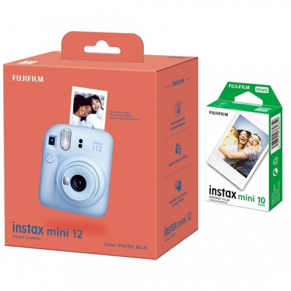 Fujifilm Instax Mini 12, Pastel Blue + Instax Mini (10 tk.) цена и информация | Kiirpildikaamerad | kaup24.ee