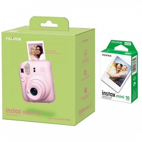 Fujifilm Instax Mini 12, Blossom Pink + Instax Mini (10 tk.) hind ja info | Kiirpildikaamerad | kaup24.ee