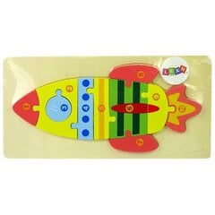 Set of Wooden Jigsaw Puzzles Rocket Numbers hind ja info | Pusled | kaup24.ee