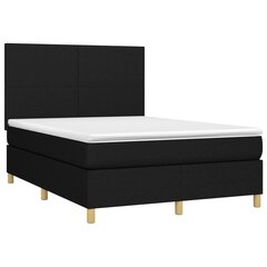 Кровать vidaXL, 140x200 см, черный цена и информация | Кровати | kaup24.ee