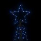 vidaXL koonusekujuline jõulupuu, sinine, 200 LEDi, 70 x 180 cm цена и информация | Jõulutuled | kaup24.ee