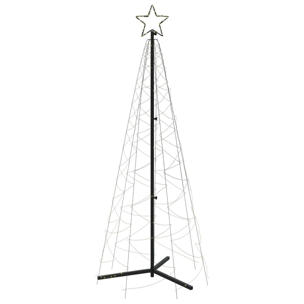 vidaXL koonusekujuline jõulupuu, soe valge, 200 LEDi, 70 x 180 cm цена и информация | Jõulutuled | kaup24.ee