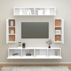 Комплект мебели под телевизор vidaXL, 6 шт., белый цена и информация | Тумбы под телевизор | kaup24.ee