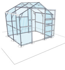 Kasvuhoone Klasika Bernard 2,35x2m (4,70m2) karkass, ilma katteta hind ja info | Kasvuhooned | kaup24.ee