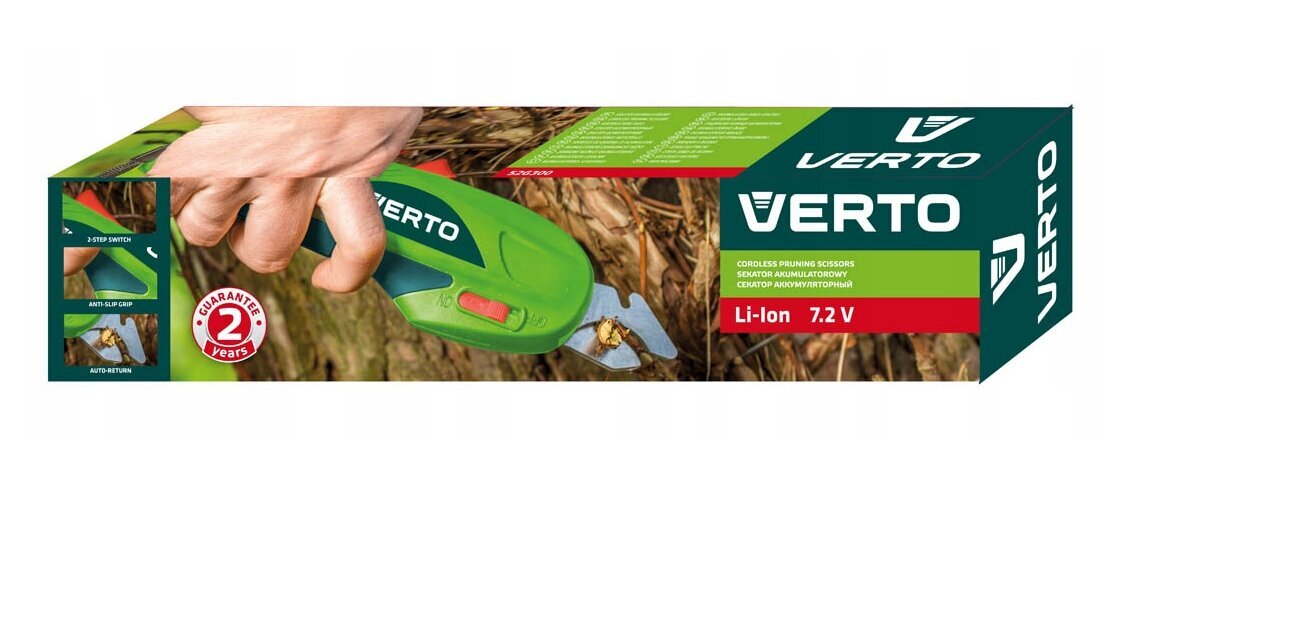 Oksakäärid akuga Verto 7,2 V Secator hind ja info | Aiatööriistad | kaup24.ee