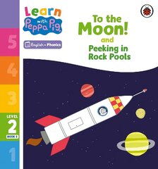Learn with Peppa Phonics Level 2 Book 5 - To the Moon! and Peeking in Rock Pools (Phonics Reader) цена и информация | Книги для малышей | kaup24.ee