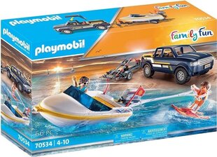 Пикап 70534 PLAYMOBIL® Family Fun с моторной лодкой цена и информация | Конструкторы и кубики | kaup24.ee