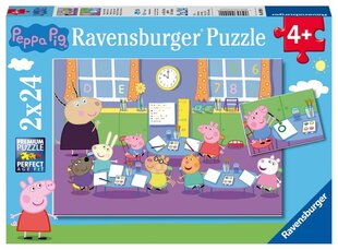 Pusle Ravensburger Peppa Pig (Põrsas Peppa) 2x24 tk hind ja info | Pusled | kaup24.ee