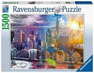 Pusle Ravensburger Päev ja öö NYC panoraam, 1500 tk цена и информация | Пазлы | kaup24.ee