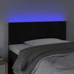 vidaXL LED-voodipeats, must, 100x5x78/88 cm, samet цена и информация | Кровати | kaup24.ee