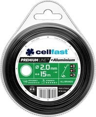 Леска для резки Cellfast Premium 35-032, 2,0 мм x 15 м цена и информация | Запчасти для садовой техники | kaup24.ee