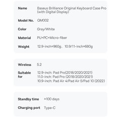 Baseus Brilliance, 10.9" цена и информация | Чехлы для планшетов и электронных книг | kaup24.ee