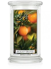 Свеча большая с двумя фитилями Kringle Candle Sicilian Orange, 623 г цена и информация | Подсвечники, свечи | kaup24.ee